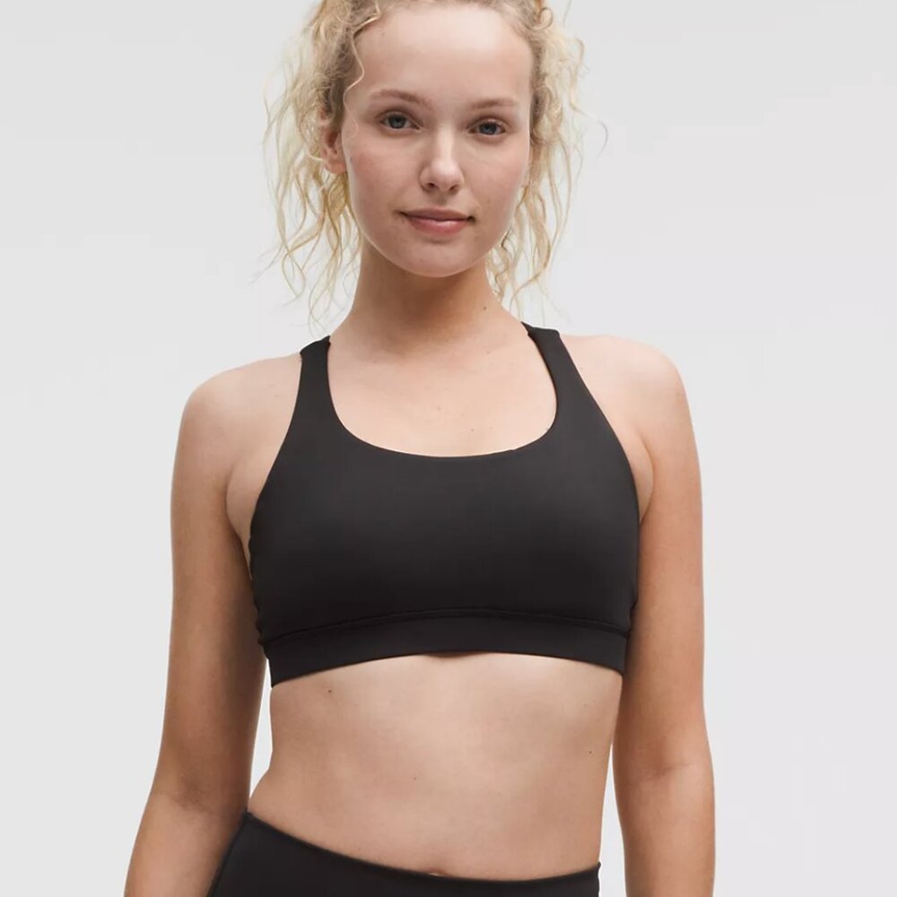 Vintage Lululemon Energy Bra Metallic Black with Fly Details